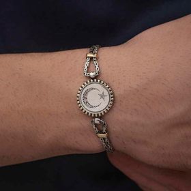 Himarry 925 Ayar Gümüş Ay Yıldız Erkek Bileklik