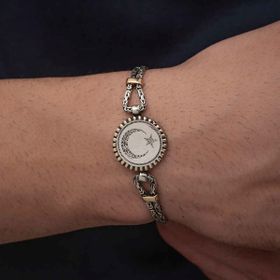 Himarry 925 Ayar Gümüş Ay Yıldız Erkek Bileklik