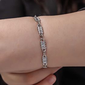 Himarry 925 Ayar Gümüş Baget Taşlı Kadın Bileklik