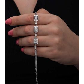 Himarry 925 Ayar Gümüş Baget Taşlı Kadın Bileklik