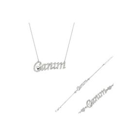 Himarry 925 Ayar Gümüş Canım Yazılı Kalp Set