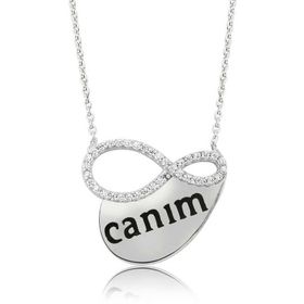 Himarry 925 Ayar Gümüş Canim Yazılı Sonsuzluk Kadın Kolye
