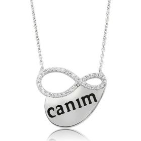 Himarry 925 Ayar Gümüş Canim Yazılı Sonsuzluk Kadın Kolye