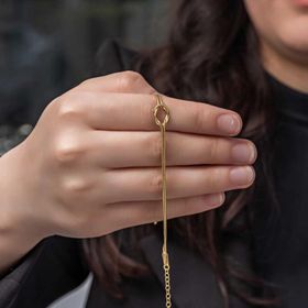 Himarry 925 Ayar Gümüş Gold Aşk Düğüm Kadın Bileklik