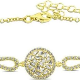 Himarry 925 Ayar Gümüş Gold Baget Taşlı Bileklik