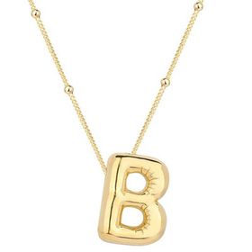 Himarry 925 Ayar Gümüş Gold Balon B Harfi Kadın Kolye