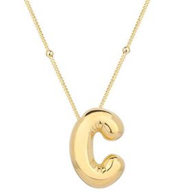Himarry 925 Ayar Gümüş Gold Balon C Harfi Kadın Kolye