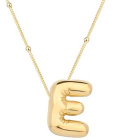 Himarry 925 Ayar Gümüş Gold Balon E Harfi Kadın Kolye