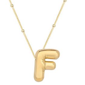 Himarry 925 Ayar Gümüş Gold Balon F Harfi Kadın Kolye