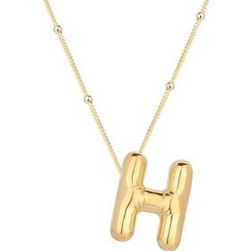 Himarry 925 Ayar Gümüş Gold Balon H Harfi Kadın Kolye
