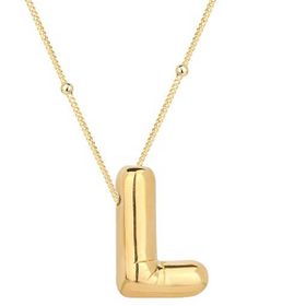 Himarry 925 Ayar Gümüş Gold Balon L Harfi Kadın Kolye
