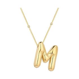 Himarry 925 Ayar Gümüş Gold Balon M Harfi Kadın Kolye