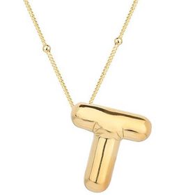 Himarry 925 Ayar Gumus Gold Balon T Harfi Kadın Kolye