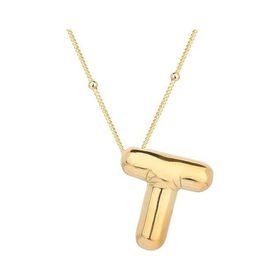 Himarry 925 Ayar Gumus Gold Balon T Harfi Kadın Kolye