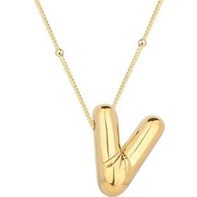 Himarry 925 Ayar Gumus Gold Balon V Harfi Kadın Kolye