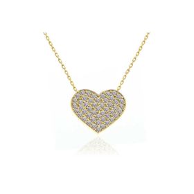 Himarry 925 Ayar Gümüş Gold Kalp Kadın Kolye