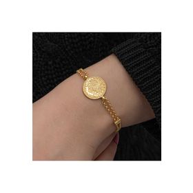 Himarry 925 Ayar Gümüş Gold Kaplama Tuğralı Kadın Bileklik