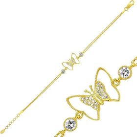 Himarry 925 Ayar Gümüş Gold Kelebek Bileklik