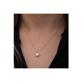 Himarry 925 Ayar Gümüş Gold Minimal Yuvarlak Anturaj Kadın Kolye