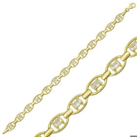 Himarry 925 Ayar Gümüş Gold Oval Şu Yolu Bileklik