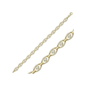 Himarry 925 Ayar Gümüş Gold Oval Şu Yolu Bileklik