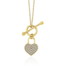 Himarry 925 Ayar Gümüş Gold Sallantılı Kalp Kadın Kolye