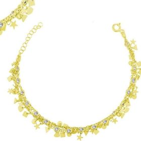 Himarry 925 Ayar Gümüş Gold Şans Bileklik