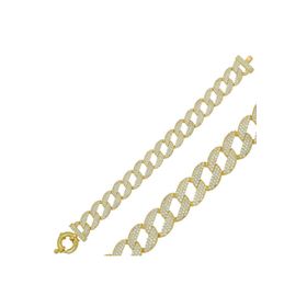 Himarry 925 Ayar Gümüş Gold Taşlı Gürmet Bileklik