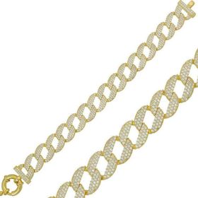 Himarry 925 Ayar Gümüş Gold Taşlı Gürmet Bileklik