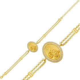 Himarry 925 Ayar Gümüş Gold Tuğralı Bileklik