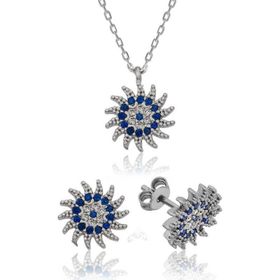 Himarry 925 Ayar Gümüş Güneşli Nazar Set