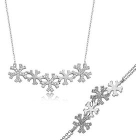 Himarry 925 Ayar Gümüş Kar Taneleri Set