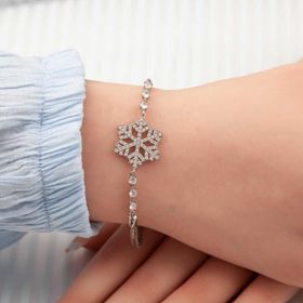 Himarry 925 Ayar Gümüş Kar Tanesi Kadın Bileklik