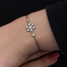 Himarry 925 Ayar Gümüş Kar Tanesi Kadın Bileklik