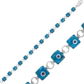 Himarry 925 Ayar Gümüş Kare Nazar Bileklik