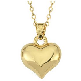 Himarry 925 Ayar Gümüş Kucuk 3 Boyutlu Gold Kalp Kadın Kolye