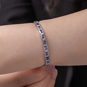 Himarry 925 Ayar Gümüş Lıla Taşlı Su Yolu Kadın Bileklik