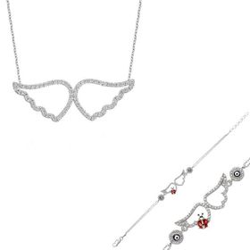 Himarry 925 Ayar Gümüş Melek Kanadı Set
