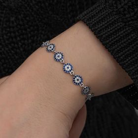 Himarry ​925 Ayar Gümüş Nazar Boncuklu Kadın Bileklik