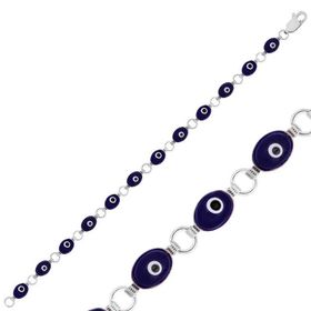 Himarry 925 Ayar Gümüş Oval Nazar Bileklik