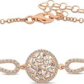 Himarry 925 Ayar Gümüş Rose Baget Taşlı Bileklik