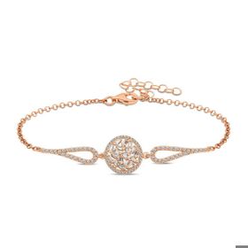 Himarry 925 Ayar Gümüş Rose Baget Taşlı Bileklik