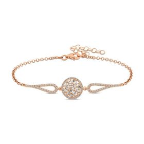 Himarry 925 Ayar Gümüş Rose Baget Taşlı Bileklik