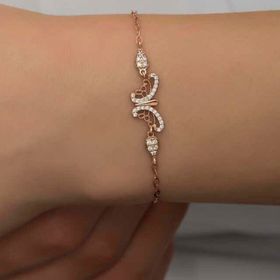 Himarry ​925 Ayar Gümüş Rose Kelebek Kadın Bileklik
