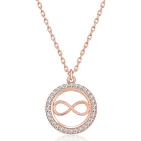 Himarry 925 Ayar Gumus Rose Minik Sonsuzluk Kadın Gümüş Kolye