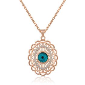 Himarry ​925 Ayar Gümüş Rose Oval Nazar Kadın Kolye