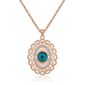 Himarry ​925 Ayar Gümüş Rose Oval Nazar Kadın Kolye