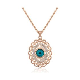 Himarry ​925 Ayar Gümüş Rose Oval Nazar Kadın Kolye