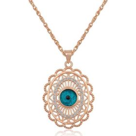 Himarry ​925 Ayar Gümüş Rose Oval Nazar Kadın Kolye