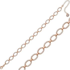Himarry 925 Ayar Gümüş Rose Oval Tasli Bileklik